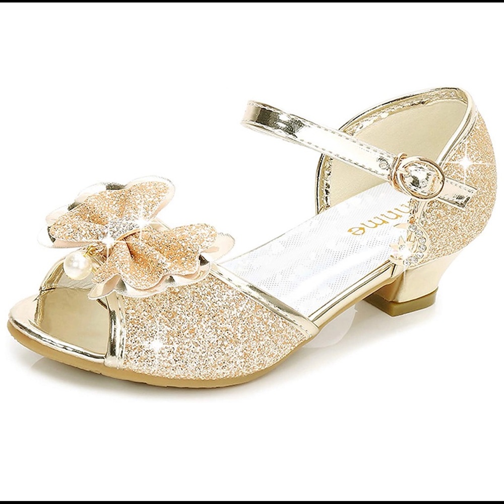 Gold beautiful girls princess shoes SUPER GLAM!